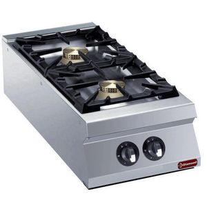 Diamond G22/2B4TPW-N 2 Burner Countertop Gas Range High Power Cooker - G22-2B4TPW-N - 1