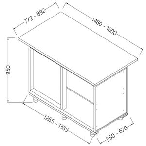 Diamond LC90SX/5 Neutral Bar Counter Units_Cashier Section (Left) - LC90SX-5 - 1