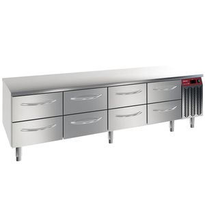 Diamond N77/R420G-9F Refrigerated Base, 8X 1/2 Drawers Gn1/1-H 100 Mm - N77-R420G-9F - 1