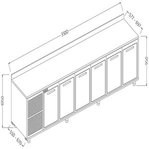 Diamond NLES35X Neutral Rear Cabinet, With Backsplash - NLES35X - 1