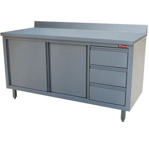 Diamond TA167CDA/B Cupboard 2 Sliding Doors, 3 Drawers, Wall - TA167CDA-B - 1
