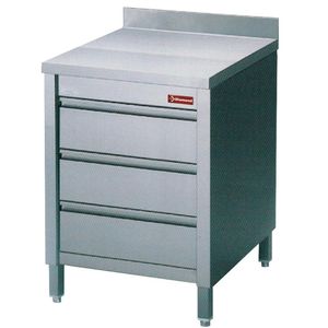 Diamond TACS67A/B Table On Cupboard With 3 Drawers Gn1/1 - TACS67A-B - 1