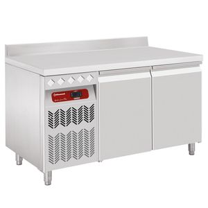 Diamond TG2N/HAGX-R2 2 Door Stainless Steel Freezer Counter with Splashback, 260 Litres - TG2N-HAGX-R2 - 1