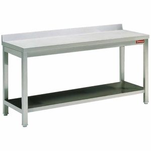 Diamond TL1071A Work Table With Undershelf + Rear Edge - TL1071A - 1