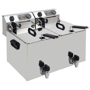 Diverso WR-EF20-S2 Electric table top fryer 10 liters + tap - WR-EF20-S2 - 1