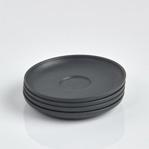 3oz Saucer HuskeeOriginal 4-Pack Charcoal (X12) - 3
