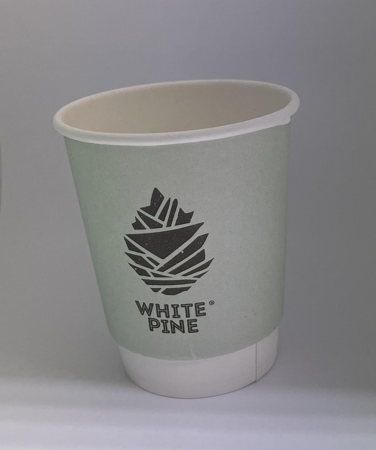WPINE-DWCUP - White Pine Branded Compostable Hot Cups - Case 500 - WPINE-DWCUP