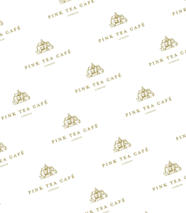 3,000 x Pink Tea Cafe Custom Printed Greaseproof Paper Sheets - 1