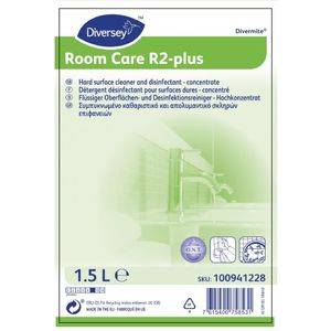 Room Care R2-plus Hard Surface Cleaner and Disinfectant Concentrate 1.5Ltr (2 Pack) - FA276 - 3