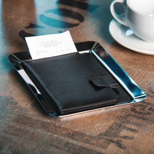 APS Stainless Steel and Leather Bill Presenter - GH406 - 3