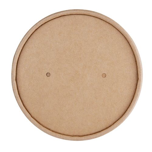Fiesta Compostable Paper Soup Container Lids 118mm (Pack of 500) - FB557 - 2