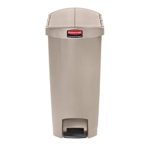 Rubbermaid Slim Jim End Step on Pedal Bin Beige 50Ltr - GL030 - 3