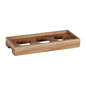 Churchill Alchemy Buffet Wooden Dip Pot Presentation Platforms 256mm (Pack of 6) - DF982 - 1