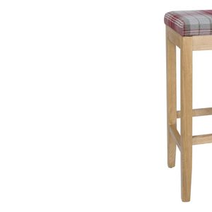 Bolero Austin High Stools Wine Tartan (Single)