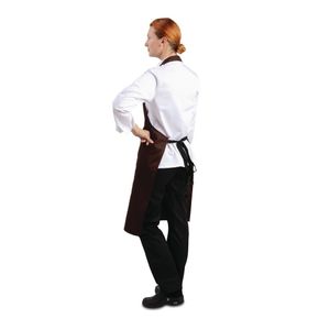 Whites Polycotton Bib Apron Chocolate