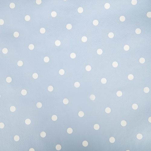 Wipe Clean PVC Table Cloth Pale Blue Small Polka Dot 1400x1400mm