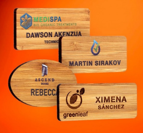 Bamboo Name Badge