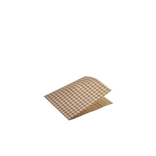 GenWare Greaseproof Paper Bags Brown Gingham Print 17.5 x 17.5cm - PN0829GBKBG - 1