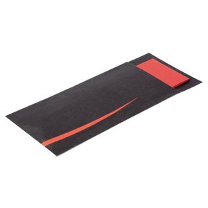Europochette Bari Black Cutlery Pouch with Red Napkin (Pack of 100) - CK239
