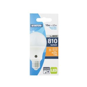 Status LED Dusk til Dawn GLS Bulb Edison Screw 10W - DA616