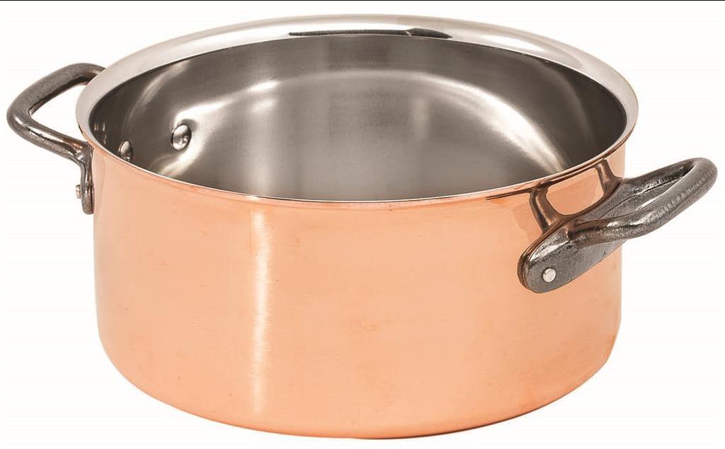 Bourgeat Alliance Round Casserole - Copper S/S 240mm - 367024 - 10137-02