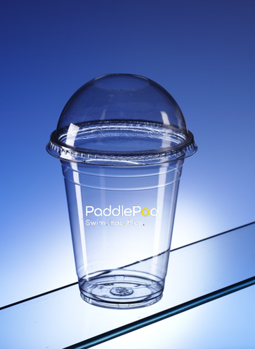 1,000 12oz Clear Smoothie cups with domed lids - Paddlepod - 1