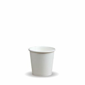 BioPak 4oz White Compostable Single Wall Cup (Case of 1000) - BC-4-W-UK - 1