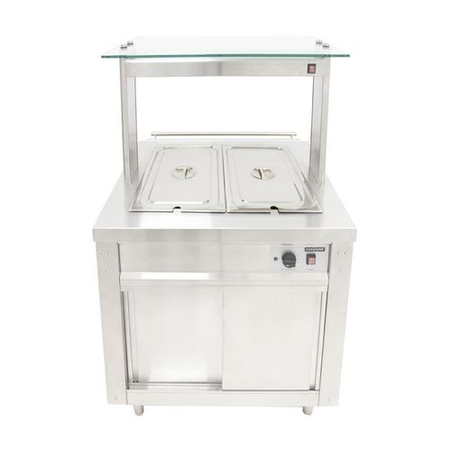Parry Flexi-Serve Hot Cupboard with Wet Bain Marie Top and Quartz Heated Gantry FS-HBW2PACK - CH190 - 1