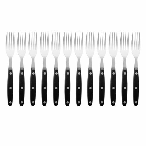 Olympia Steak Forks Black Handle (Pack of 12) - C135 - 3