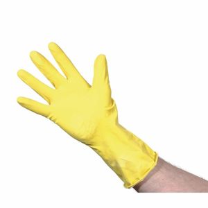 Jantex Latex Household Gloves Yellow Large - CD793-L - 1
