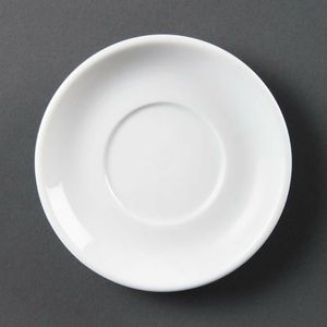 Olympia Whiteware Stacking Espresso Saucers (Pack of 12) - CB472 - 1
