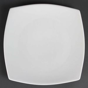 Olympia Whiteware Rounded Square Plates 270mm (Pack of 6) - CB493 - 1