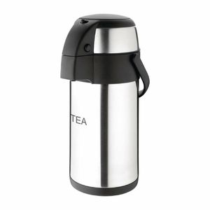 Olympia Pump Action Airpot Etched 'Tea' 3Ltr - DP127 - 1