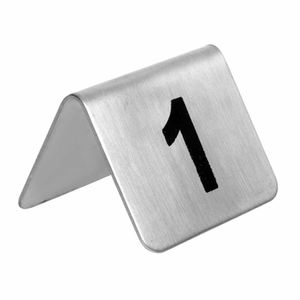 Stainless Steel Table Numbers 1-10 (Pack of 10) - U046 - 1