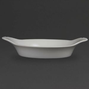 Olympia Whiteware Round Eared Dishes 220mm (Pack of 6) - W433 - 1