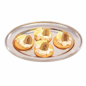 Olympia Stainless Steel Oval Serving Tray 220mm - K361 - 3