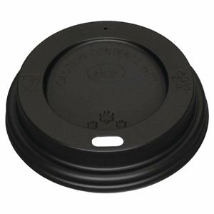 Fiesta Recyclable Coffee Cup Lids Black 225ml / 8oz (Pack of 1000) - CW716 - 1