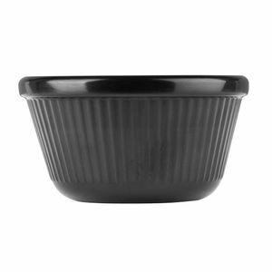 Olympia Kristallon Melamine Fluted Ramekins Black 76mm (Pack of 12) - DM164 - 3
