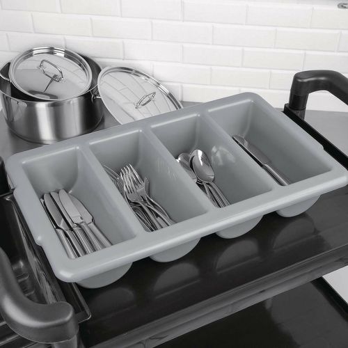 Olympia Kristallon Stackable Plastic Cutlery Tray Large - J850 - 6