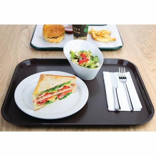 Olympia Kristallon Large Polypropylene Fast Food Tray Brown 450mm - P509 - 5