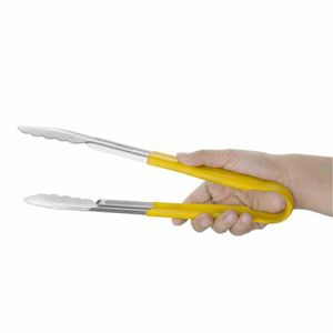 Hygiplas Colour Coded Yellow Serving Tongs 11 - CB157 - 3