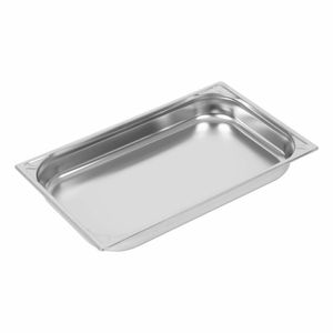 Vogue Heavy Duty Stainless Steel 1/1 Gastronorm Pan 65mm - DW433 - 1
