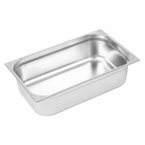 Vogue Heavy Duty Stainless Steel 1/1 Gastronorm Pan 150mm - DW435 - 1