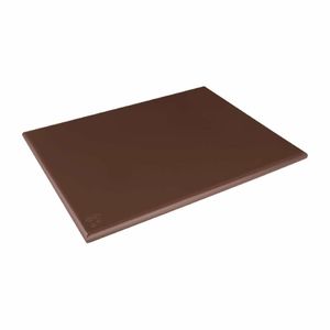 Hygiplas Extra Thick Low Density Brown Chopping Board Large - HC874 - 1