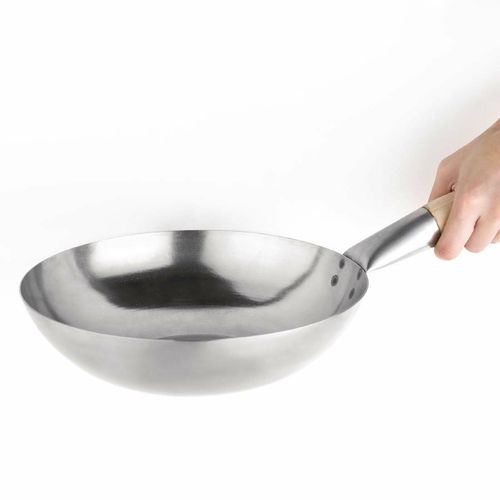 Vogue Mild Steel Wok Flat Base 254mm - K295 - 2