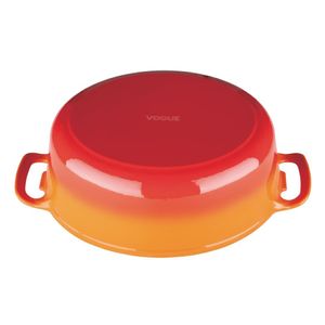 Vogue Orange Oval Casserole Dish 6Ltr - GH312 - 3