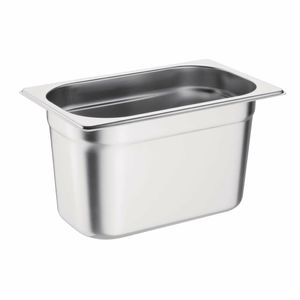 Vogue Stainless Steel 1/4 Gastronorm Pan 150mm - K820 - 1