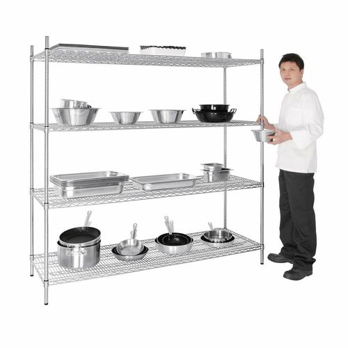 Vogue 4 Tier Wire Shelving Kit 1830x610mm - U259 - 3