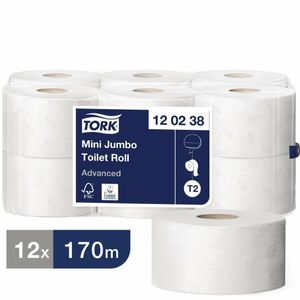 Tork Mini Jumbo Toilet Paper 2-Ply 170m (Pack of 12) - CL126 - 3