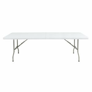Bolero Rectangular Centre Folding Table White 8ft (Single) - CF375 - 1